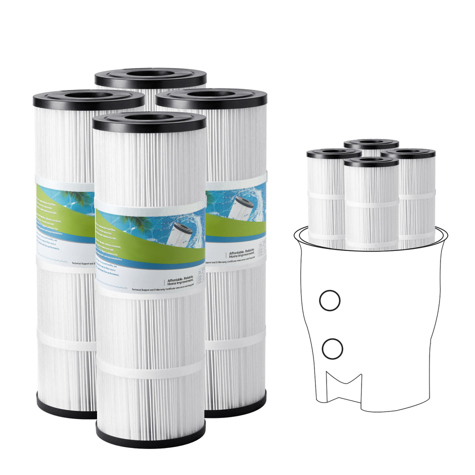 PREMIUM FILTER CARTRIDGE FOR VEVOR POOL 4 PCS 7.4 M2 WATER FILTER