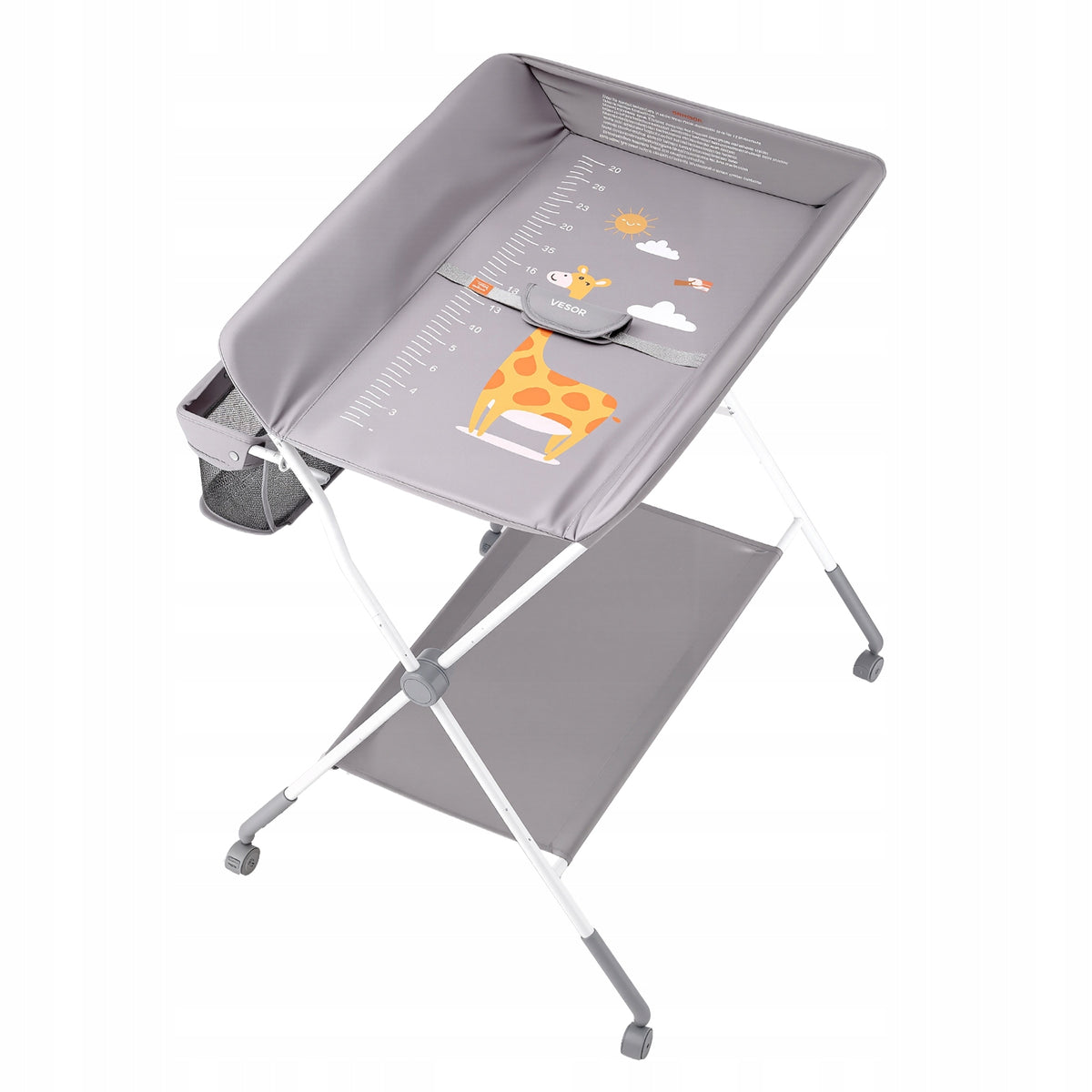 VEVOR FOLDABLE CHANGING TABLE WITH HEIGHT ADJUSTMENT AND 2 DRAWERS, STURDY