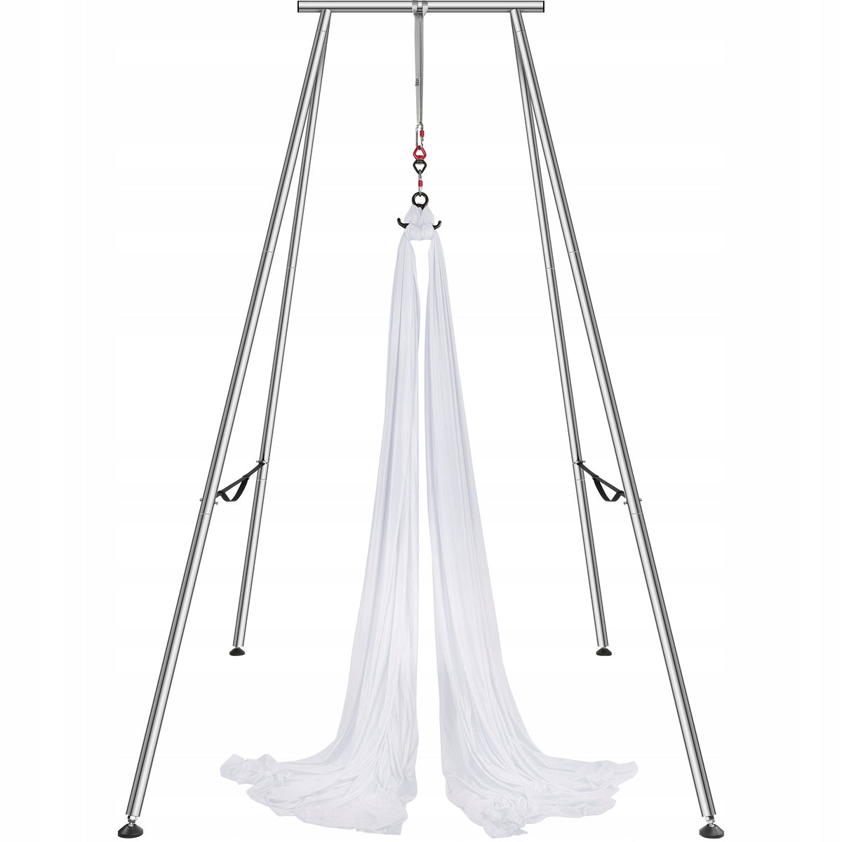 PROFESSIONAL VEVOR AERIAL YOGA HAMMOCK WITH FRAME 6 X 2.6 M WHITE