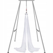 PROFESSIONAL VEVOR AERIAL YOGA HAMMOCK WITH FRAME 6 X 2.6 M WHITE