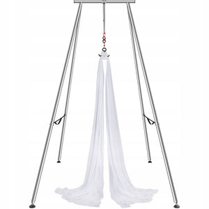 PROFESSIONAL VEVOR AERIAL YOGA HAMMOCK WITH FRAME 6 X 2.6 M WHITE