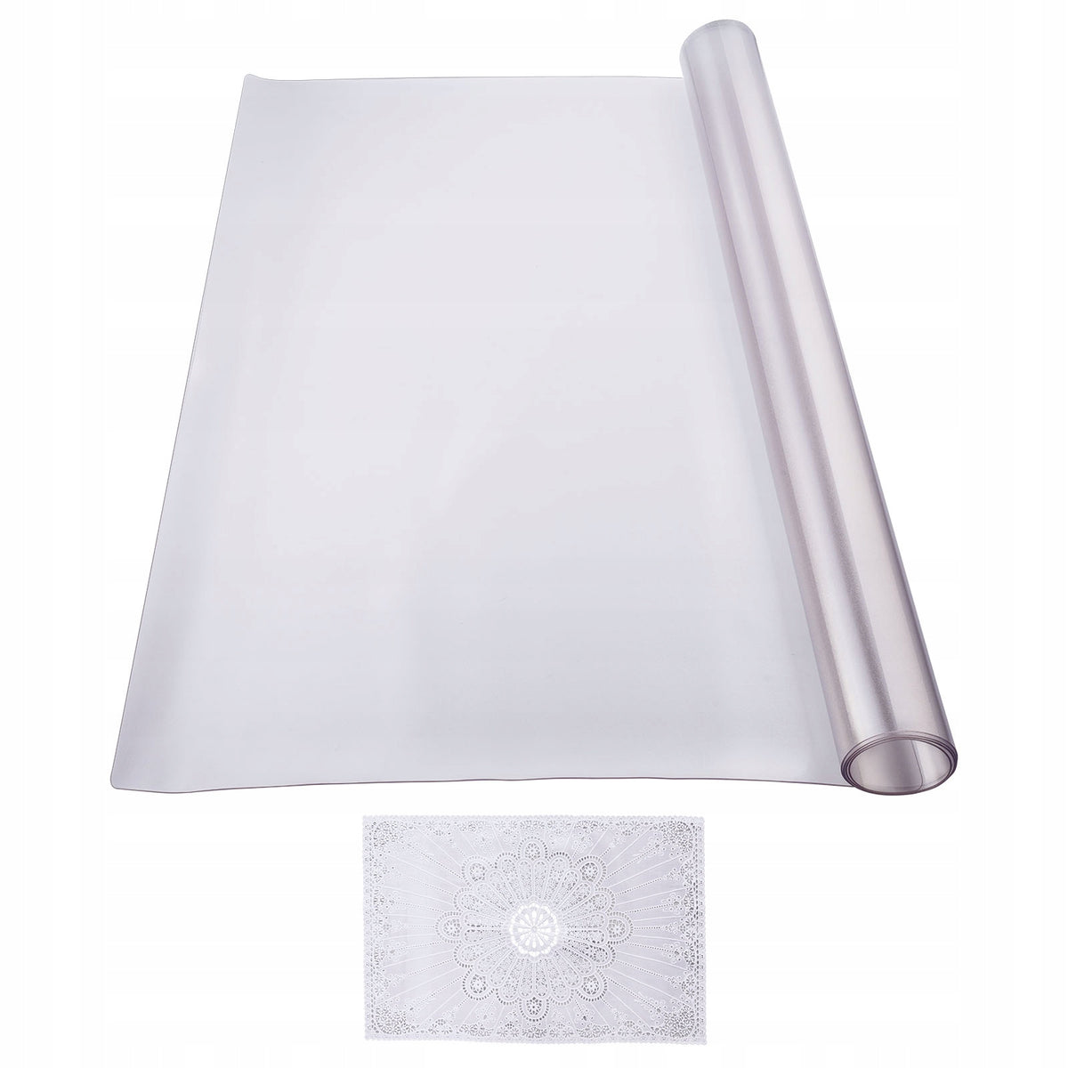 VEVOR PLASTIC TABLECLOTH 24X48 INCH 1.5MM THICK CLEAR PROTECTOR
