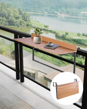 VEVOR FOLDING BALCONY HANGING TABLE 1000X345MM ADJUSTABLE STURDY