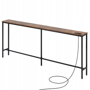 VEVOR 70 INCH NARROW CONSOLE TABLE WITH USB PORTS AND 3-PRONG OUTLETS