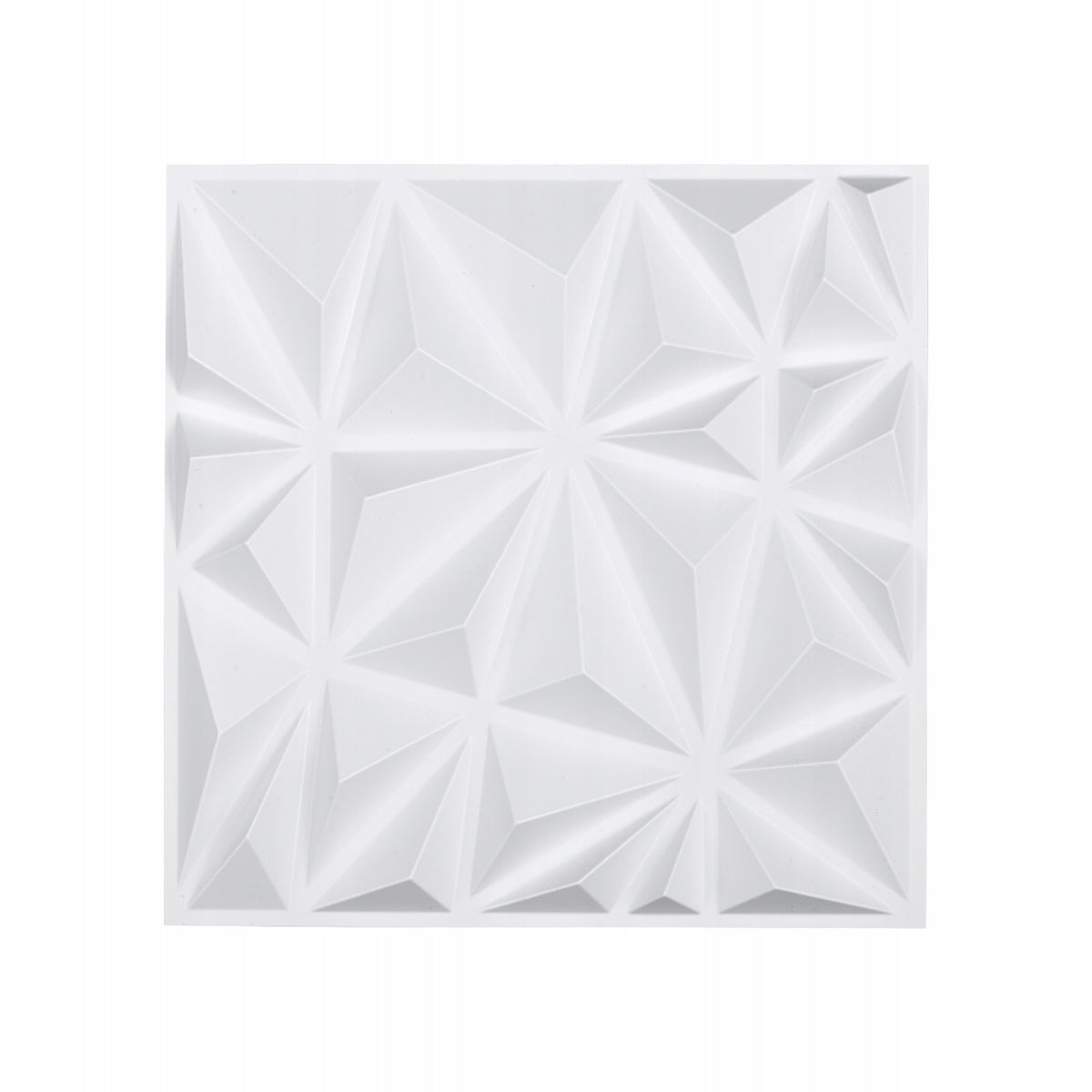 SET OF 33 VEVOR 3D WALL PANELS 30X30 CM PVC DIAMOND MATTE WHITE
