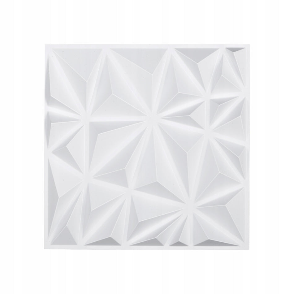 SET OF 33 VEVOR 3D WALL PANELS 30X30 CM PVC DIAMOND MATTE WHITE