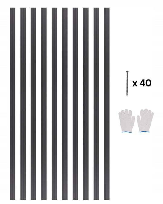 VEVOR ALUMINUM GARDEN EDGING 10 PCS 1524X43X1.6MM STRONG AND DURABLE