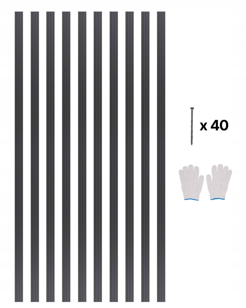 VEVOR ALUMINUM GARDEN EDGING 10 PCS 1524X43X1.6MM STRONG AND DURABLE