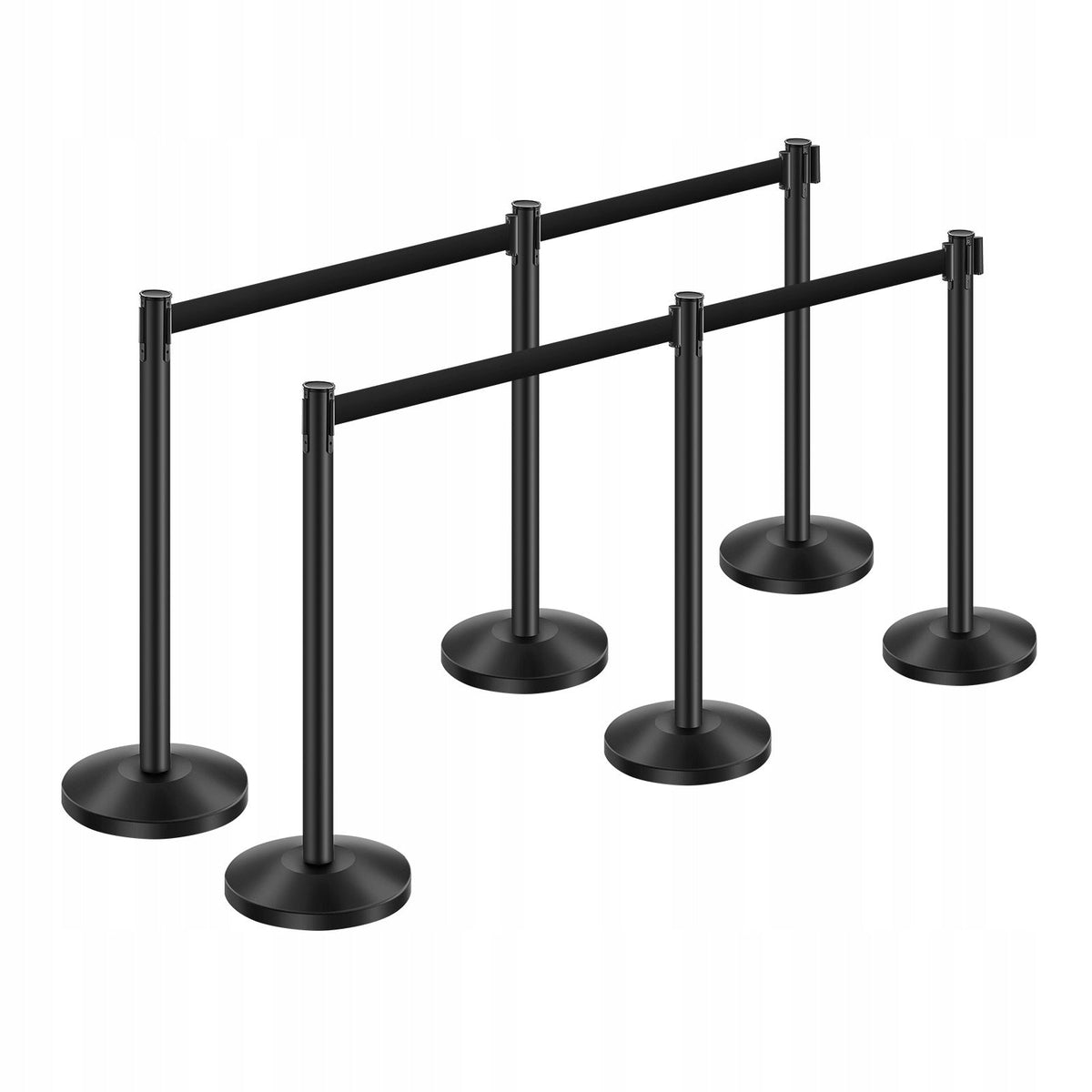 VEVOR 6-PACK RETRACTABLE STANCHIONS STRONG STABLE