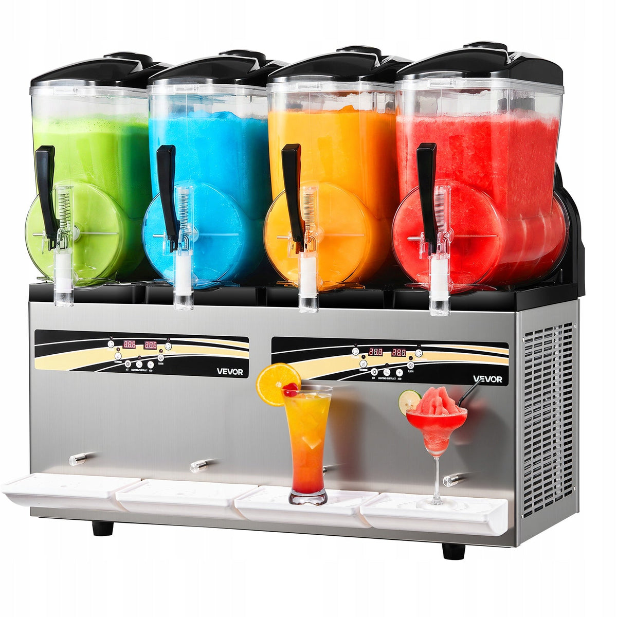 PROFESSIONAL VEVOR 4 X 12L 1650W CRUSHED ICE MACHINE WITH REGULATION