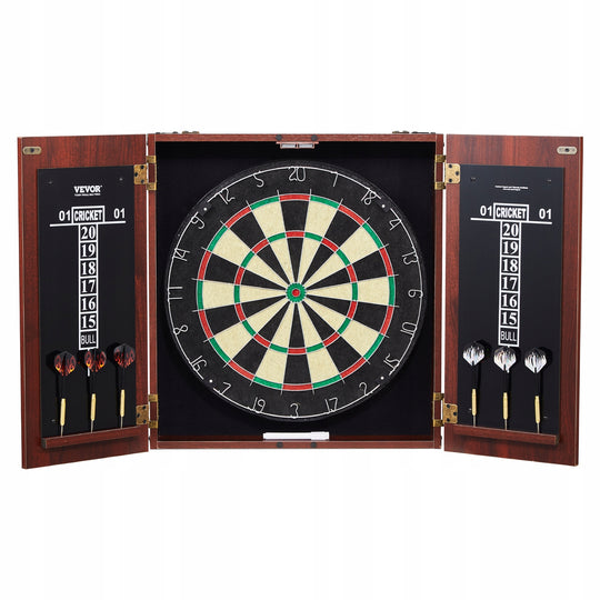 VEVOR 18-INCH PREMIUM DARTBOARD AND CABINET SET WITH ACCESSORIES