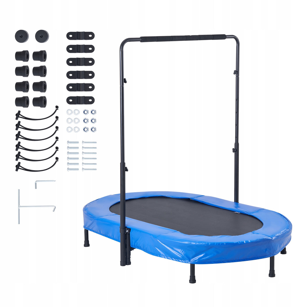 VEVOR KIDS FOLDABLE MINI TRAMPOLINE BLUE FOR HOME AND GARDEN 100KG