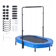 VEVOR KIDS FOLDABLE MINI TRAMPOLINE BLUE FOR HOME AND GARDEN 100KG