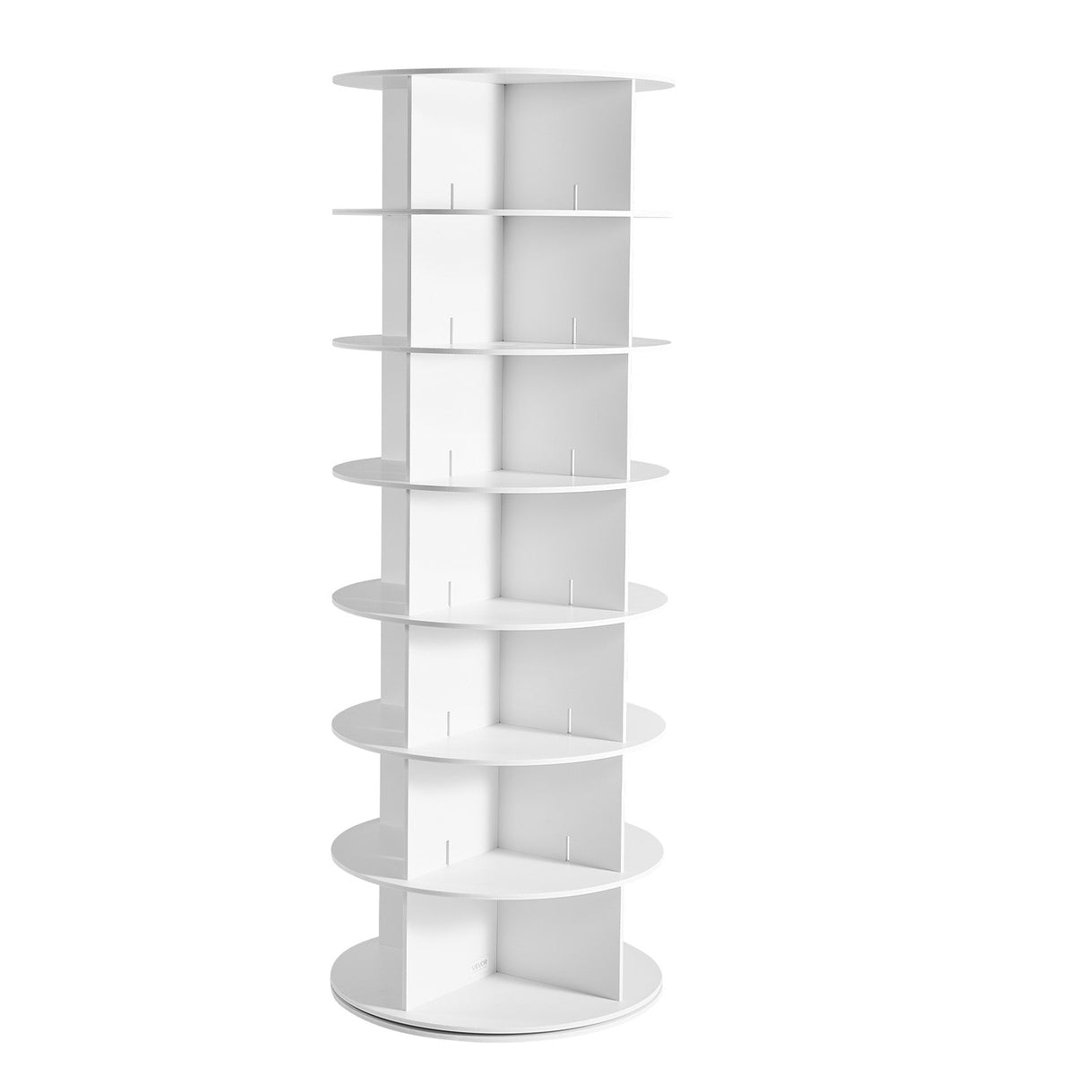 VEVOR 360 ROTATING SHOE RACK 7 TIERS FOR 28 PAIRS STRONG WHITE