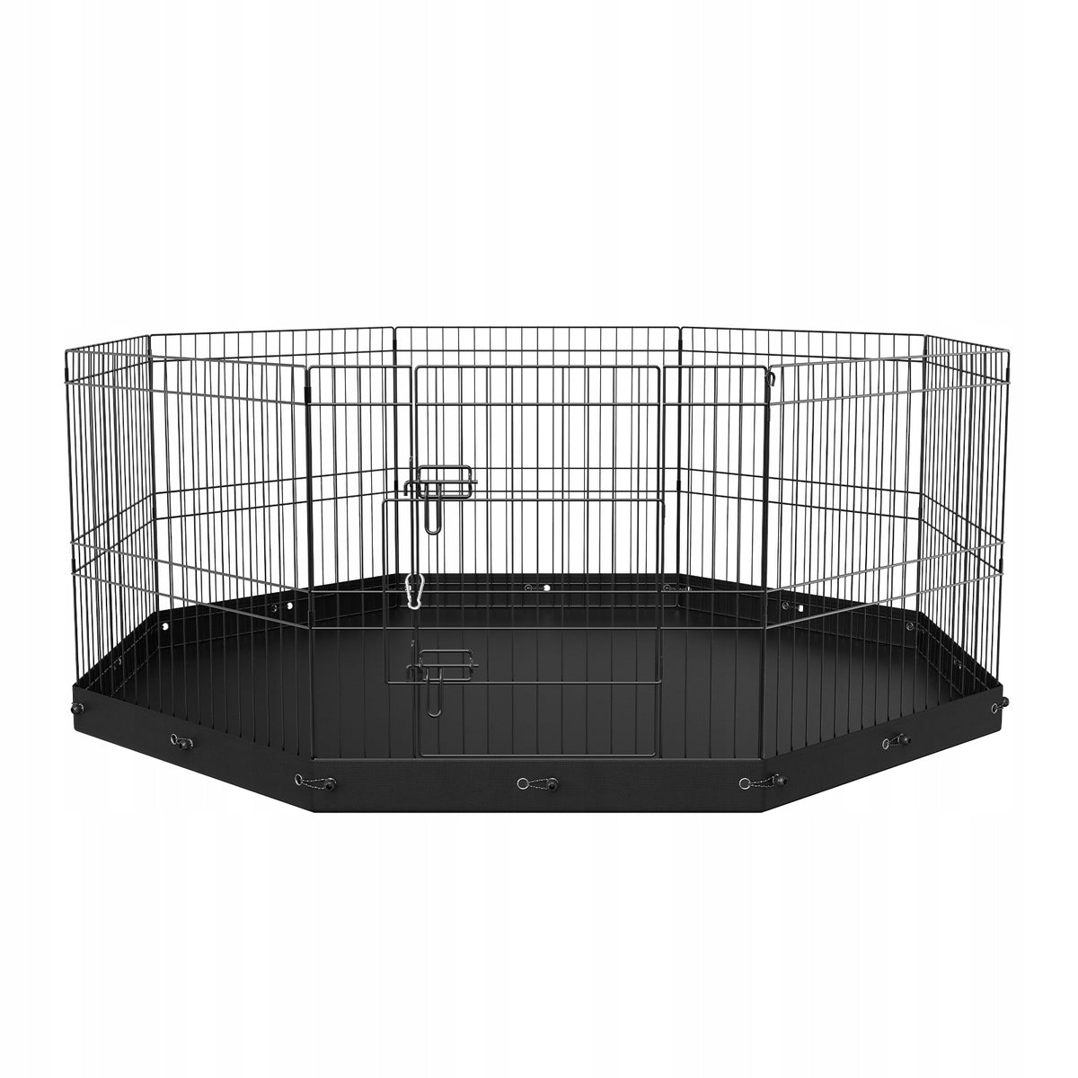 VEVOR SOLID PUPPY PLAYPEN 8-PIECE WITH MAT 160 CM HEIGHT 61 CM
