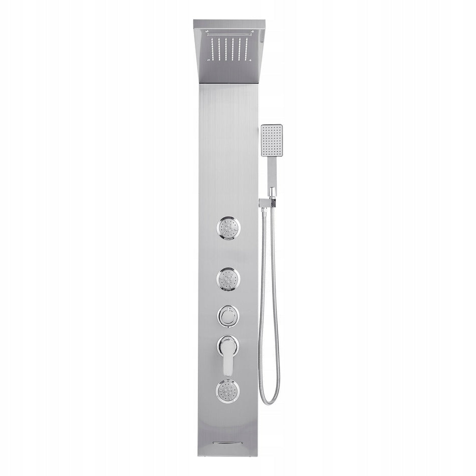 VEVOR Professional 5-in-1 Shower System with Rain Shower Head, Stainless Steel