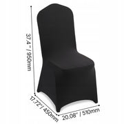 VEVOR CHAIR COVERS 100 PIECES BLACK STRETCH WASHABLE COVERS FOR