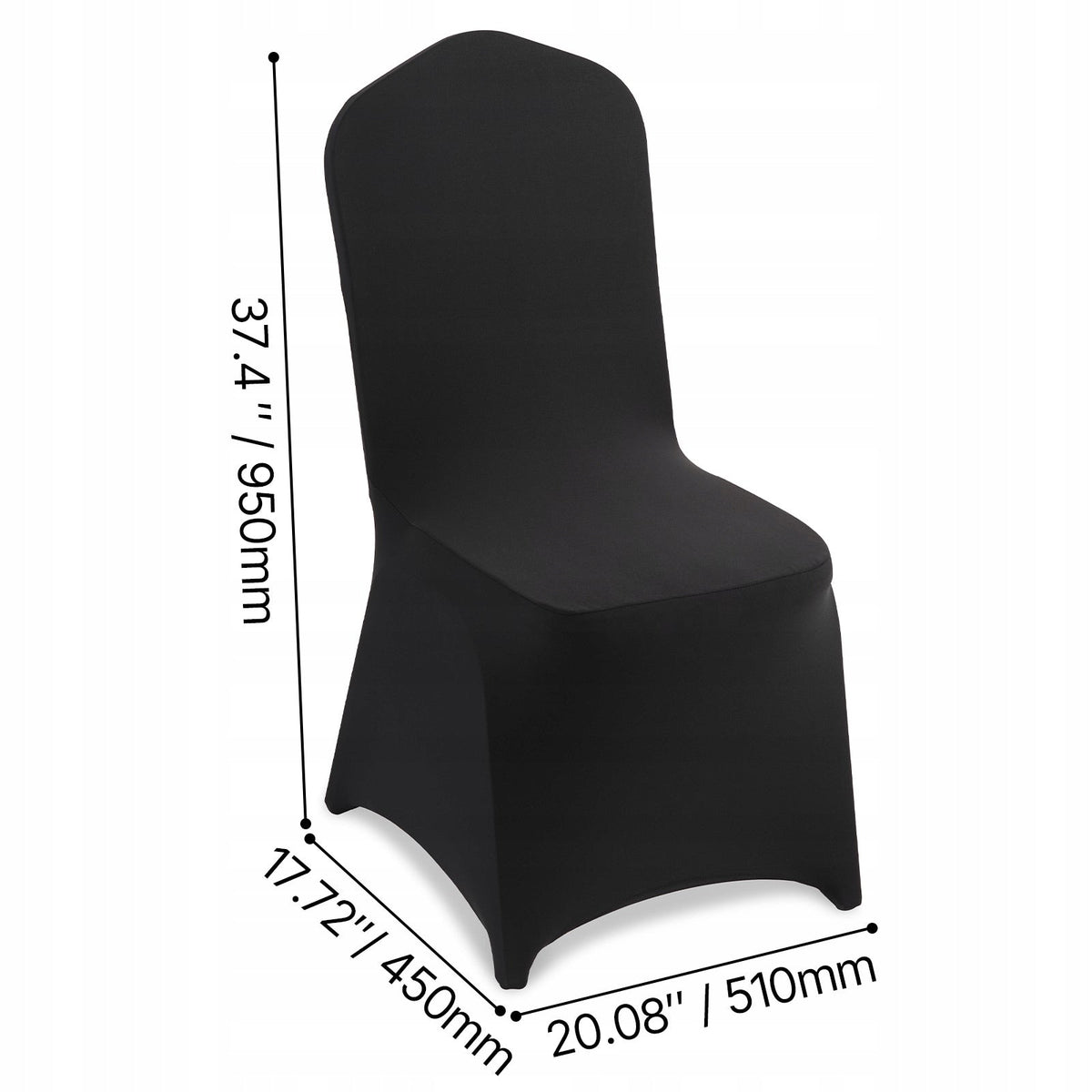 VEVOR CHAIR COVERS 100 PIECES BLACK STRETCH WASHABLE COVERS FOR
