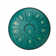 VEVOR 165mm 11-Note Steel Tongue Drum Rain Drum Strong Green