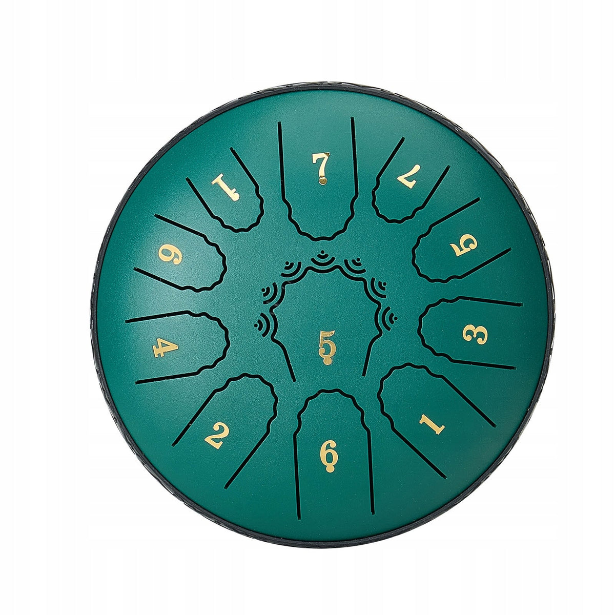 VEVOR 165mm 11-Note Steel Tongue Drum Rain Drum Strong Green