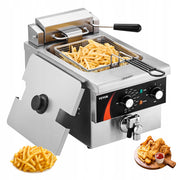 VEVOR 3000W 5.9L ELECTRIC DEEP FRYER STAINLESS STEEL PROFESSIONAL BASKET
