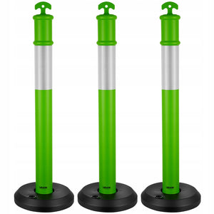 VEVOR PROFESSIONAL TRAFFIC BARRIER BOLLARDS 3 PCS 114 CM FILLABLE