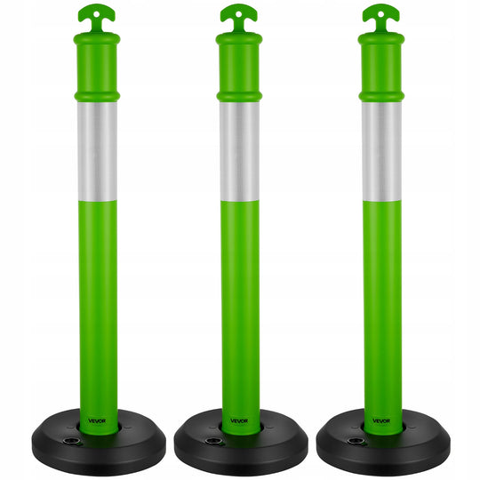 VEVOR PROFESSIONAL TRAFFIC BARRIER BOLLARDS 3 PCS 114 CM FILLABLE