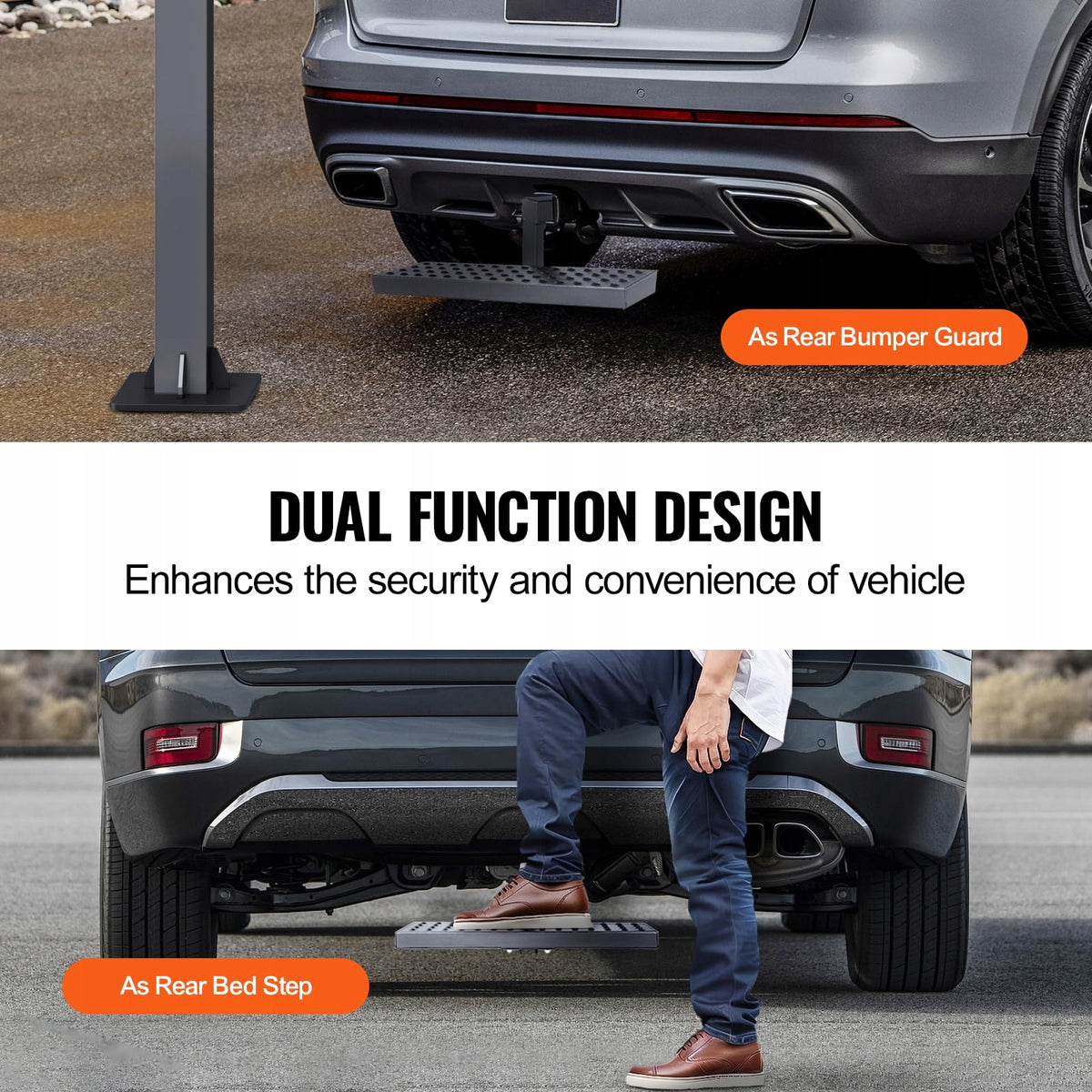 VEVOR TOW HITCH STEP 50.8MM HEAVY DUTY STEEL 158KG UNIVERSAL FOR