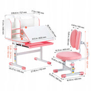 VEVOR KIDS DESK AND CHAIR SET HEIGHT ADJUSTABLE