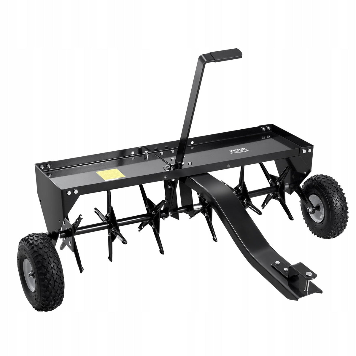 VEVOR tow-behind lawn aerator, 1275 x 980 x 885 mm