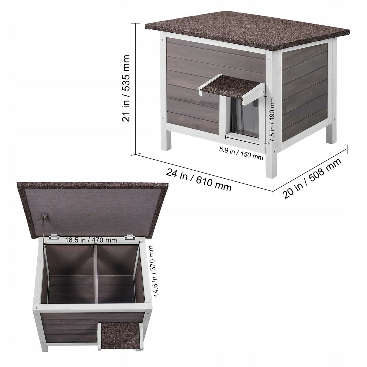 VEVOR OUTDOOR WEATHERPROOF CAT HOUSE