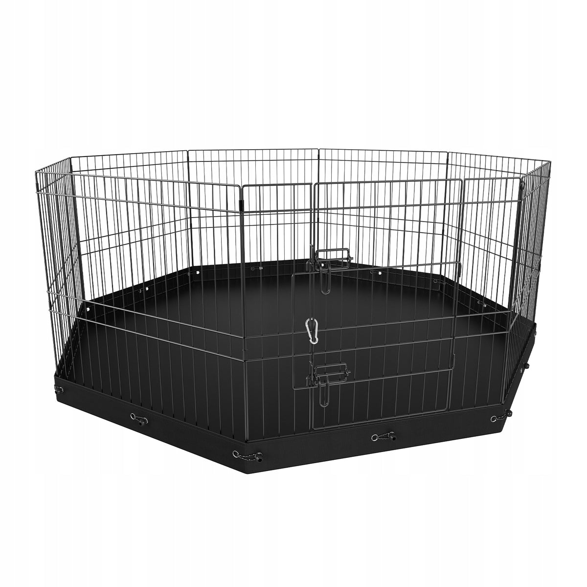 VEVOR SOLID PUPPY PLAYPEN 8-PIECE WITH MAT 160 CM HEIGHT 61 CM