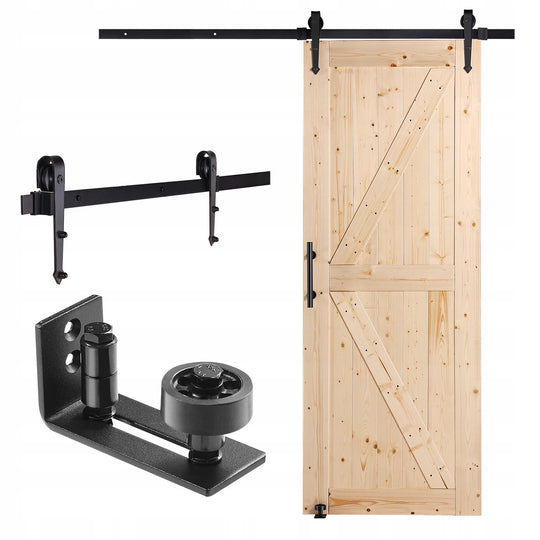 VEVOR 762X2133MM WOODEN SLIDING DOOR HARDWARE KIT PROFESSIONAL