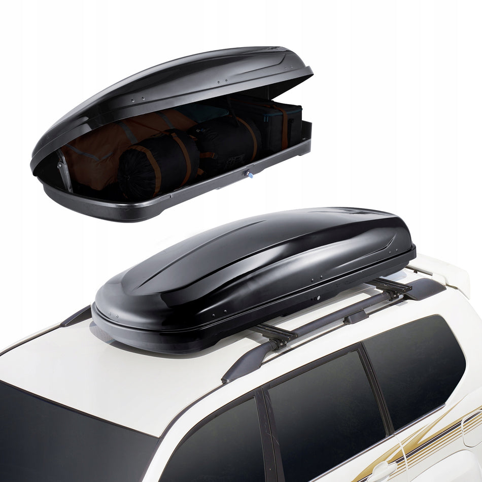 VEVOR ROOF BOX 220L ABS STRONG ROOF RACK DOUBLE-SIDED OPENING
