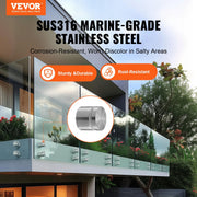 VEVOR GLASS CLAMP 10 PCS ROUND RAILING BRACKET STAINLESS STEEL 316