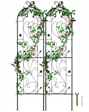 VEVOR SET OF 2 RUSTPROOF METAL TRELLISES 38X152 CM FOR PLANTS