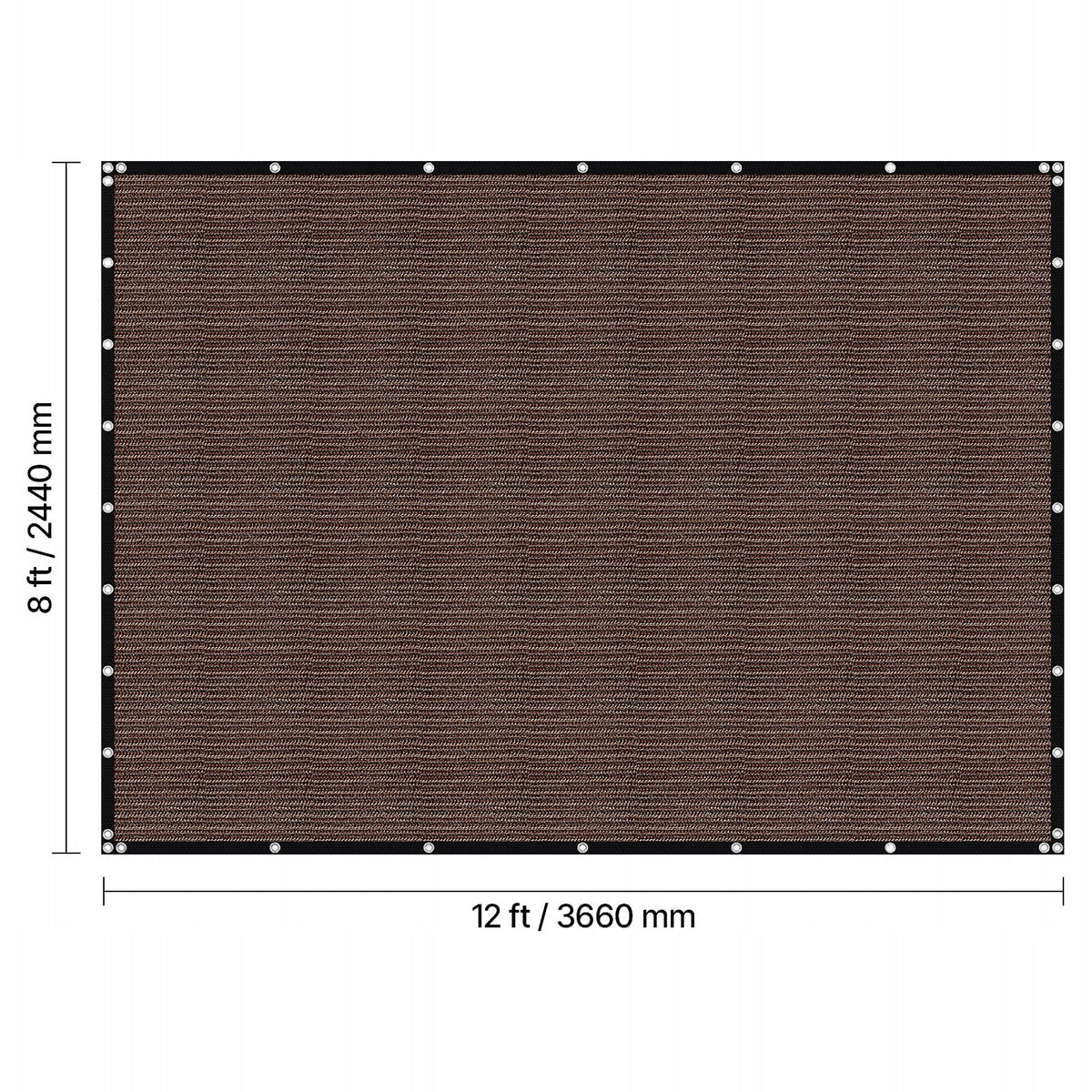 VEVOR SUN SHADE SAIL 90 SUN BLOCK 244X366 CM PREMIUM HDPE