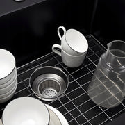 VEVOR GRANITE KITCHEN SINK 635X559X254 MM BLACK COUNTERTOP MOUNT STURDY