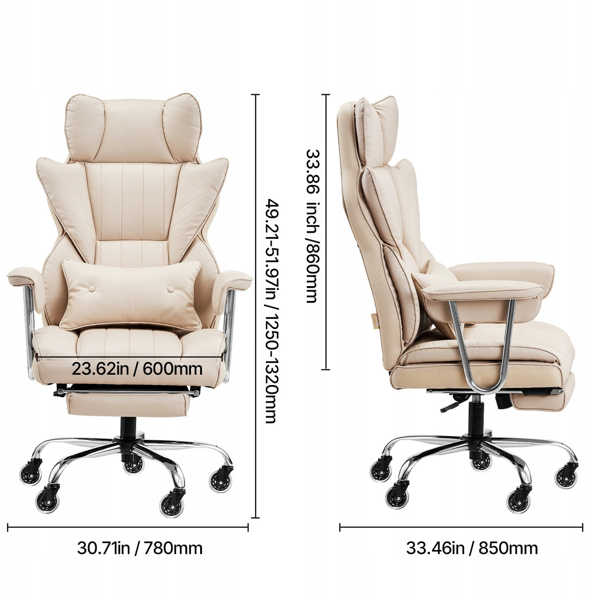 VEVOR PREMIUM HIGH BACK SWIVEL OFFICE CHAIR WITH ADJUSTMENT