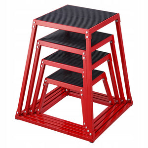 VEVOR 4-PIECE PLYOMETRIC BOXES 12-30 INCHES HEAVY-DUTY STEEL