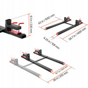 VEVOR PALLET FORKS 1814 KG CAPACITY ADJUSTABLE STABILIZER SOLID