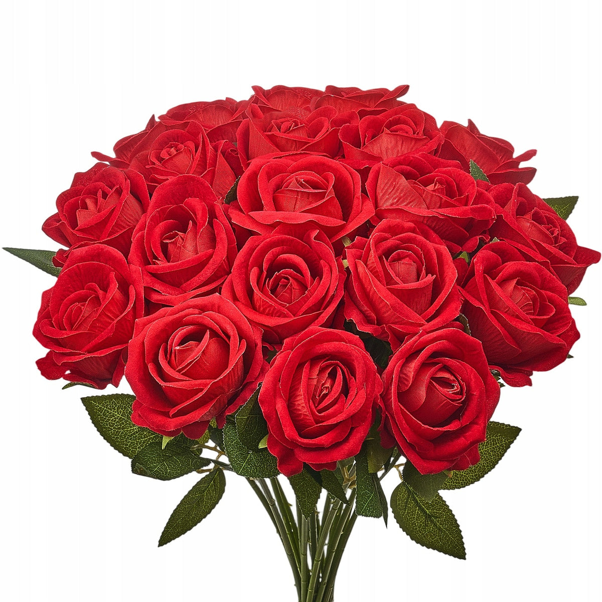 VEVOR ARTIFICIAL FLOWERS ROSES 60 PCS RED FLEXIBLE STEMS PREMIUM