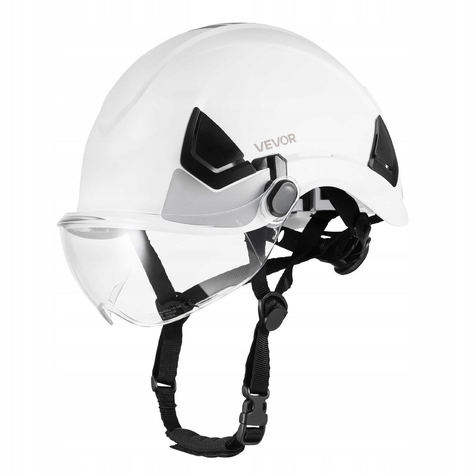 VEVOR Professional Safety Helmet ANSI ISEA Z89.1 with 6-Point Suspension and Visor