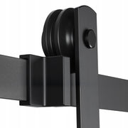 VEVOR 3M SLIDING DOOR SYSTEM BLACK HEAVY DUTY 150KG LOAD CAPACITY