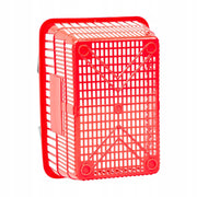VEVOR ROBUST SHOPPING BASKET 12 PCS 21L FOLDABLE METAL HANDLES RED