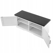 VEVOR SHOE RACK BENCH 1000X355X460 MM WHITE-BLACK SOLID FOR