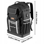 VEVOR TOOL BACKPACK 56 POCKETS STRONG ROBUST COMBINATION LOCK PORT