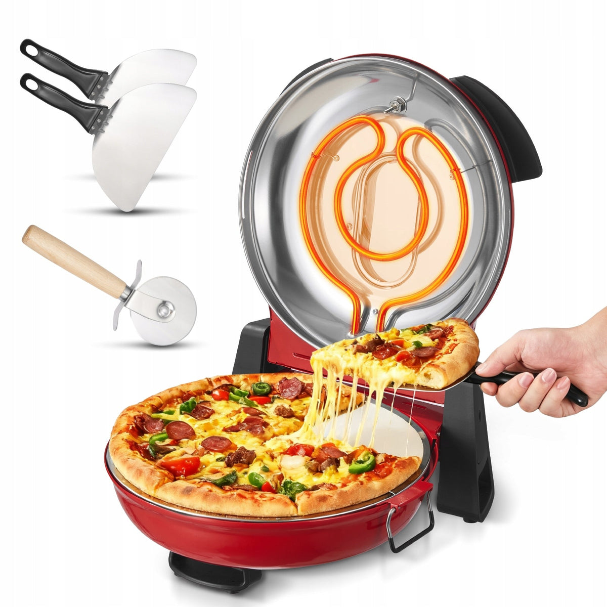 VEVOR 1200W PROFESSIONAL ELECTRIC PIZZA OVEN WITH STONE