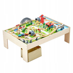 VEVOR WOODEN PLAY TABLE 120 PIECES SOLID WITH FOLDING