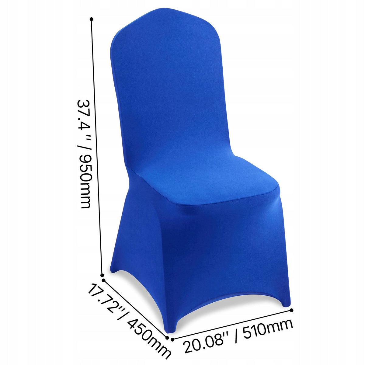 VEVOR CHAIR COVERS 50 PCS ROYAL BLUE ELASTIC WASHABLE